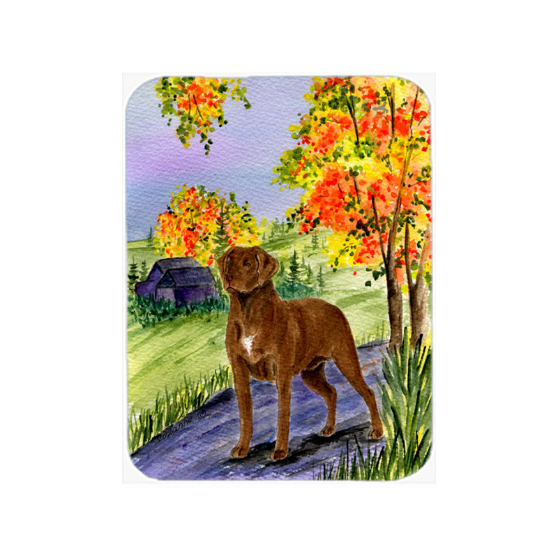Planche à découper en verre trésors caroline Chesapeake Bay Retriever