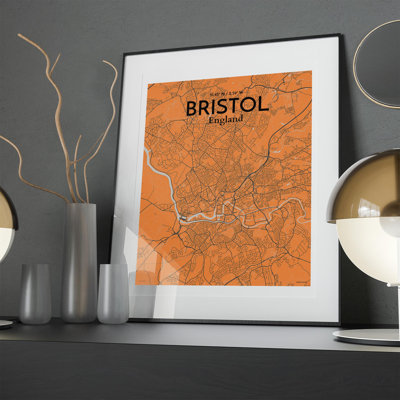 Bristol, carte de la ville, impression