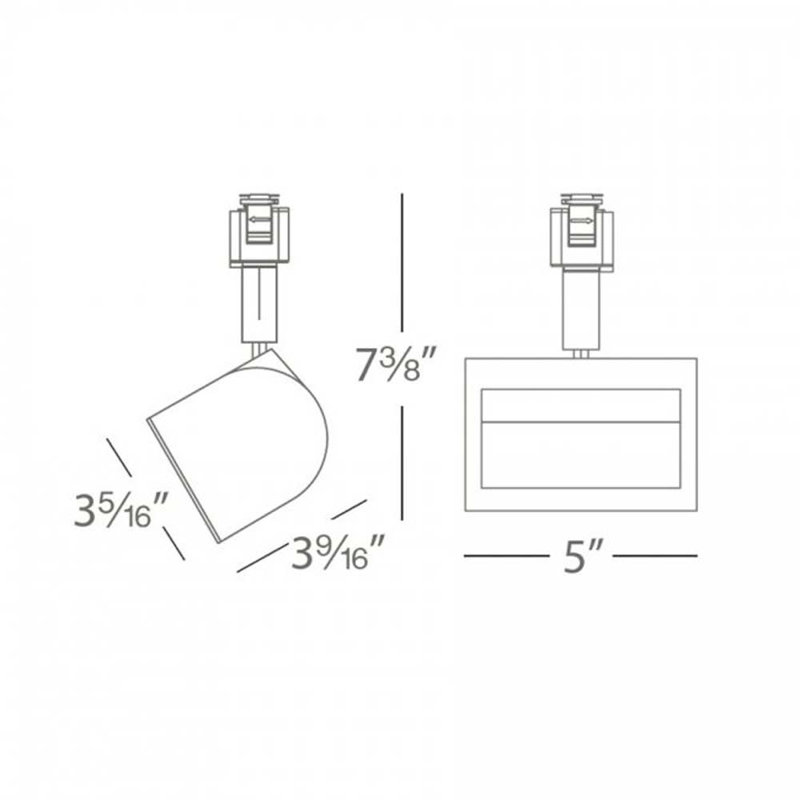 Wall Wash Track Head, White, Halo Series