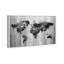Mapamundi noir et blanc - impression sur toile-70556765-70556771
