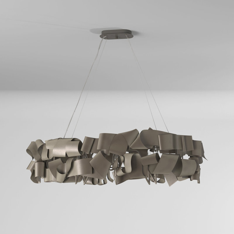 Delfina 6 - Light Unique Geometric Chandelier, Matte Bronze