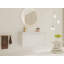 Meuble-lavabo mural élégant avec lavabo et portes à fermeture en douceur Elegantly Design