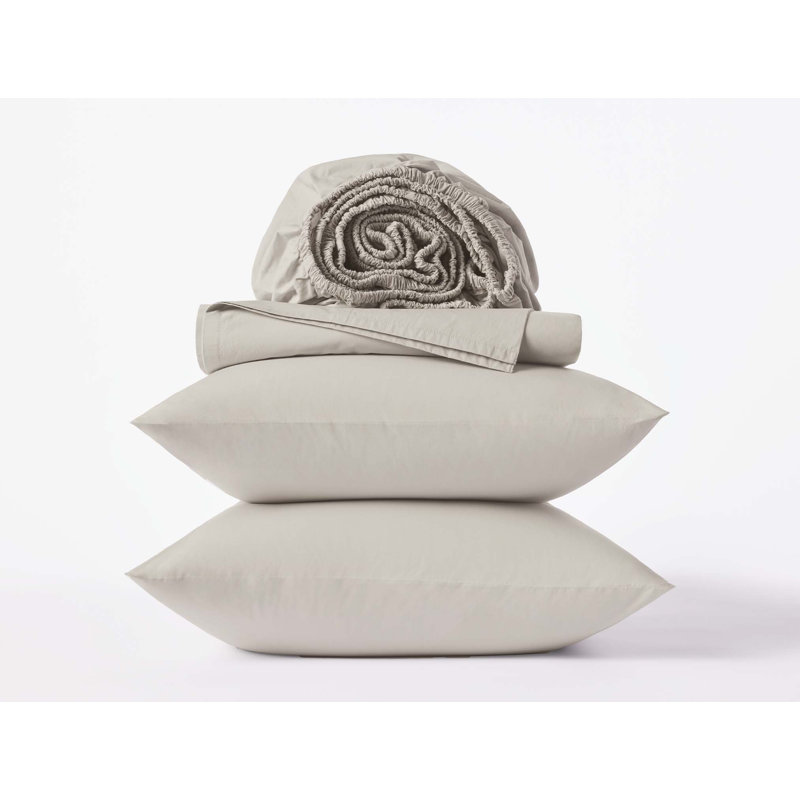 Refined Sheet Set, California King Sheet Set with 2 Pillowcases, Stone