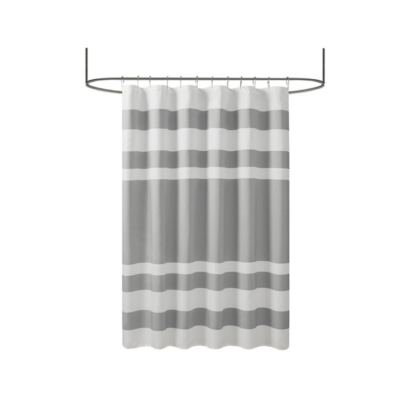 Rideau de douche avec traitement 3M, L 72,05 po x L 72,05 po, Gris