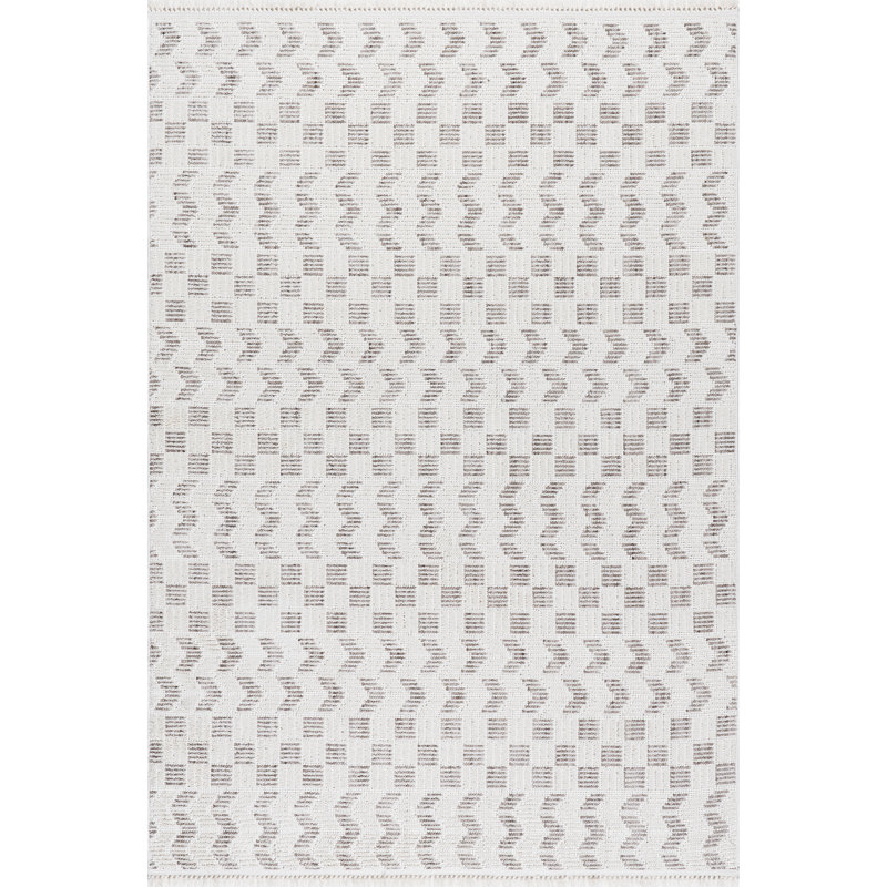 Allona Geometric Tassels Area Rug, Rectangle 8' x 10'