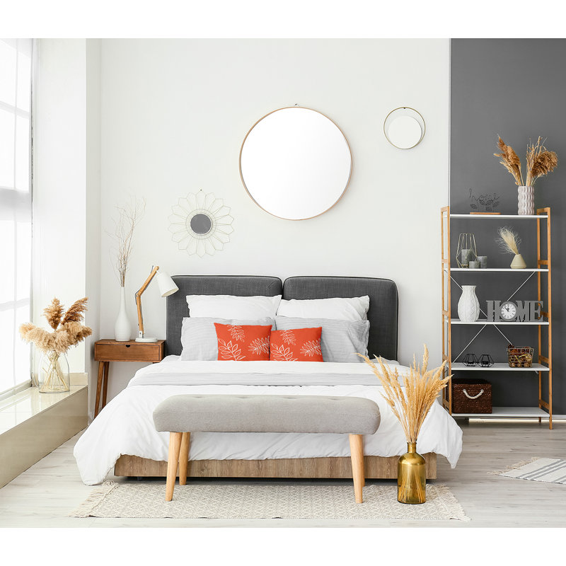 Housse et insert de coussin en polyester Breeland, 16 po x 16 po, Orange vif, Polyester/ Bourre en polyester
