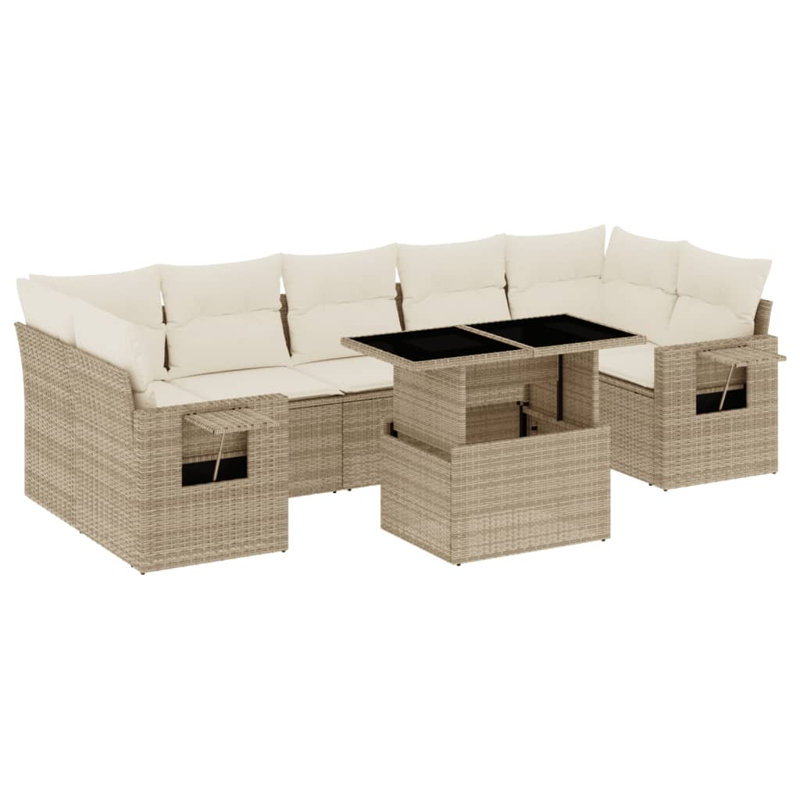 Ensemble de canapé de jardin Vidaxl beige
