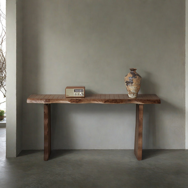 Retro Art Solid Wood Console Table, 29.53" H x 70.87" W x 15.75" D