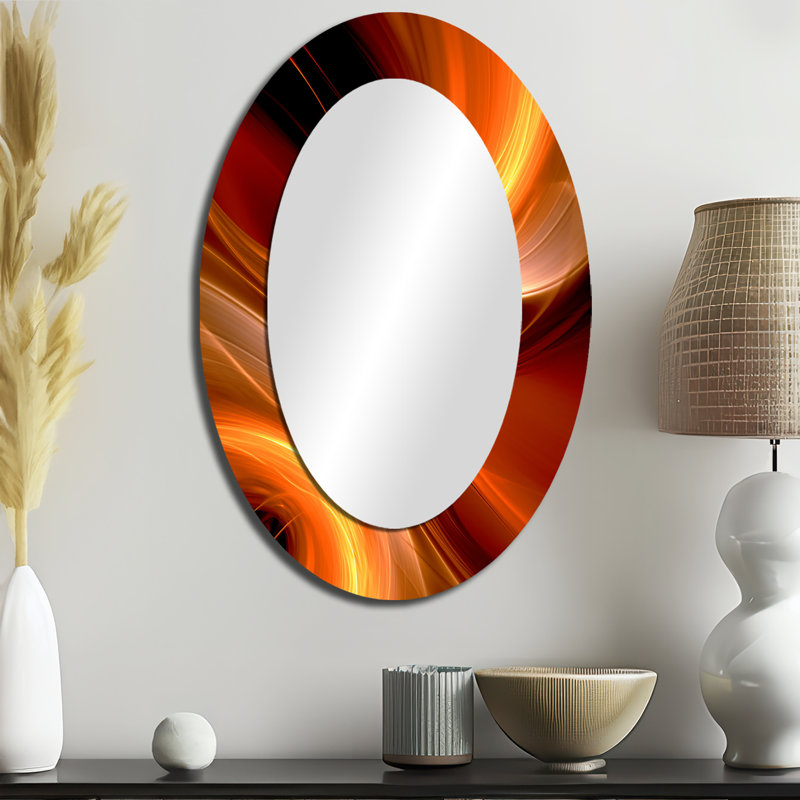 Knizair - Miroir abstrait en métal, 36 po x 24 po
