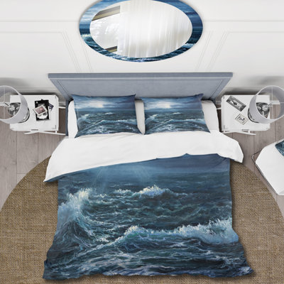Sunshine Through The Ocean Waves - Nautical & Coastal Duvet Cover Set