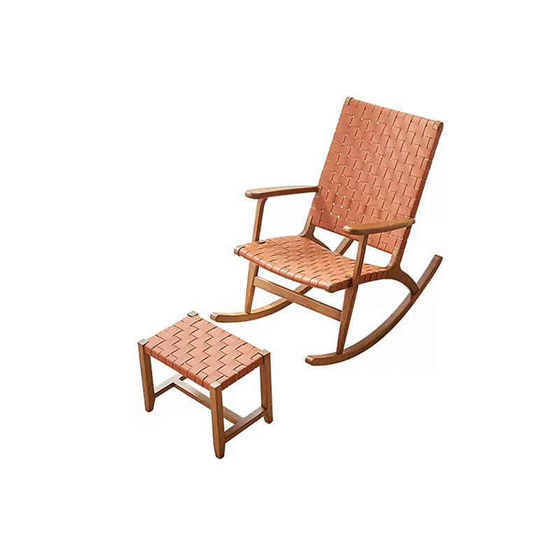 Chaise berçante simple en bois massif