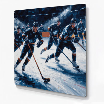 Sports Bandy Gray Metal Wall Art