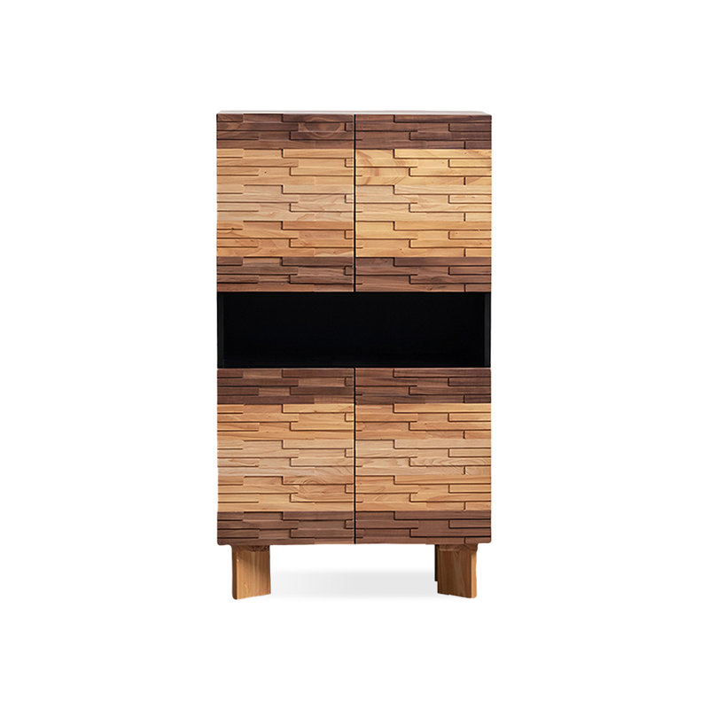 Modern Walnut Solid Wood Accent Cabinet