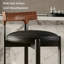 Chaise d'appoint noire à dossier solide brun-noisette (ensemble de 2)-55660328-55660331