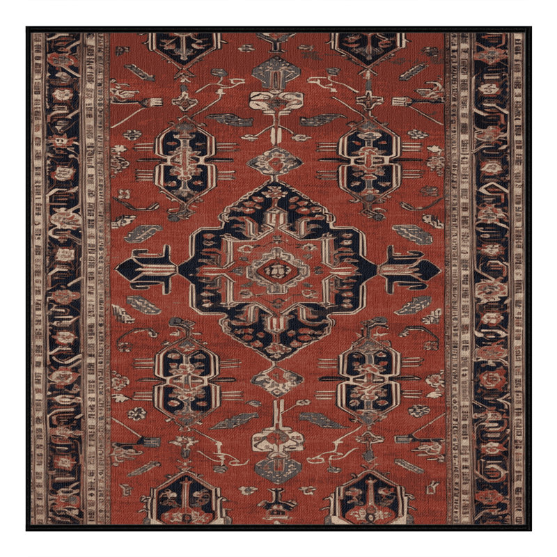 Tapis brun lavable à la machine, Carré 4 pi