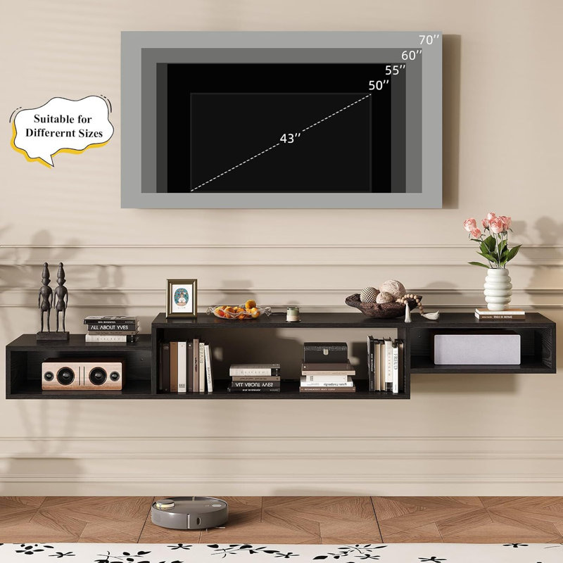 Meuble télé 59 po avec rangement DEL