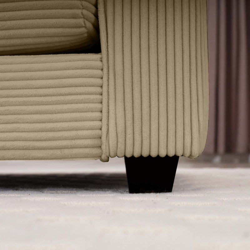 Fauteuil d'appoint en velours côtelé avec siège profond Corduroy, Velours côtelé brun clair