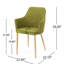 Chaise de salle à manger (2) - Structure en fer avec finition en bois et tissu d'ameublement en tissu de qualité moderne