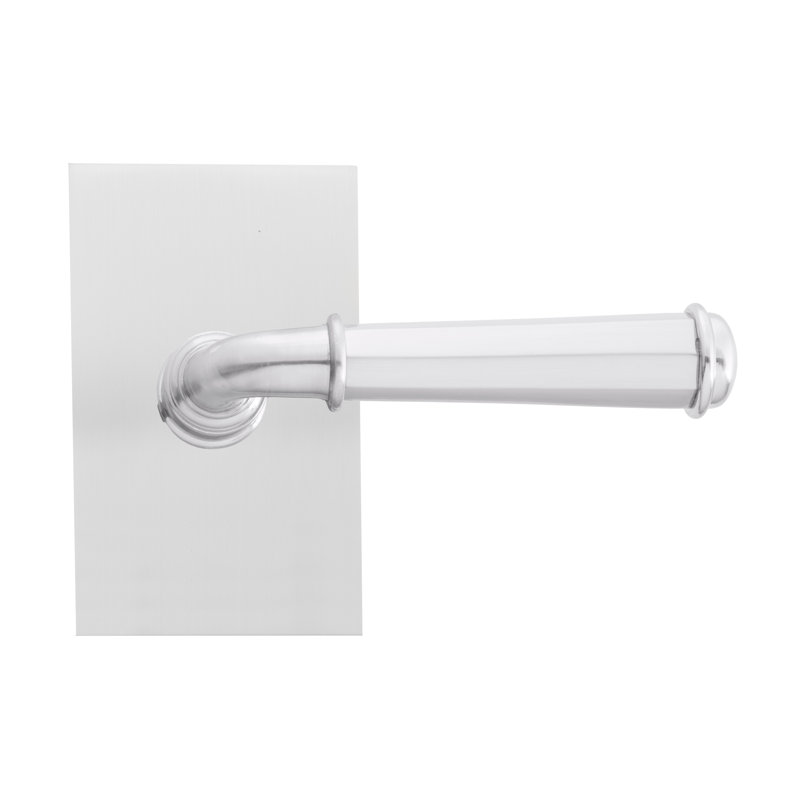 Bravura 840-8 St. Charles Passage Lever on Rectangular Contemporary   Rose in Satin Nickel