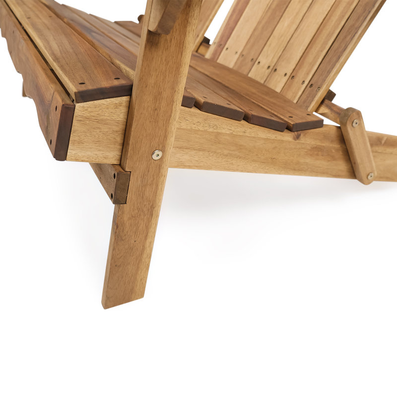 Banc de jardin en bois Dewitt Adirondack, Teinte naturelle