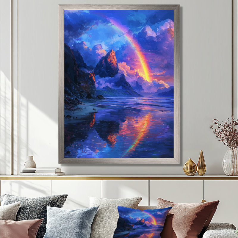 Lydd - paysages, art mural sur toile, H 32 po x l 24 po, Reproduction encadrée d'une seule photo, Argent