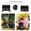 Barbecue à gaz portatif, 2 brûleurs au propane. Pieds pliables pour le rangement. Couvercle et thermomètre inclus. Noir. Parfait pour le camping, les pique-niques et le barbecue dans le jardin. Transport facile.