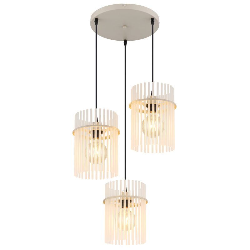 Suelyn 3 - Light Natural Geometric Pendant