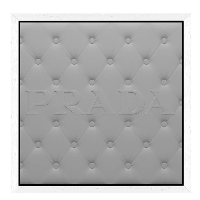 Prada Panel by 5by5collective - Print on Canvas, White Framed, 66.04 cm H x 66.04 cm W