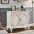 33.6" Mid Century Modern Dining Room Sideboard With Solid Wood Legs, Stable Support, And An Uncomplicated Assembly Retro Storage Buffet Adjustable Shelf, A Vintage - Inspired Look-1141453557-1141453555-1141453556