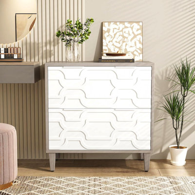 2-Drawer Gray File Cabinet Filing For A4/Letter/Legal Size Office Storage Cabinet Printer Stand With Storage Drawer For Home Office