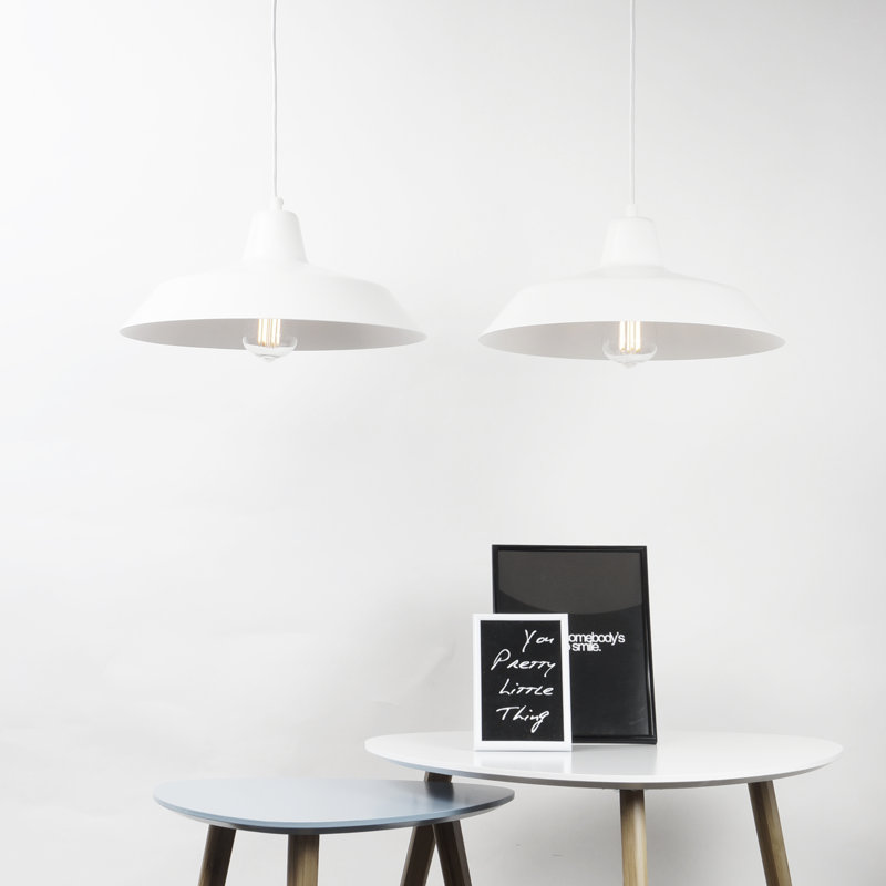 Cinco Basic 2 - Light Dome Pendant, White, White