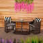 Pape 2 - Person Wicker Patio Dining Set with Oval Table , Cushions Included
