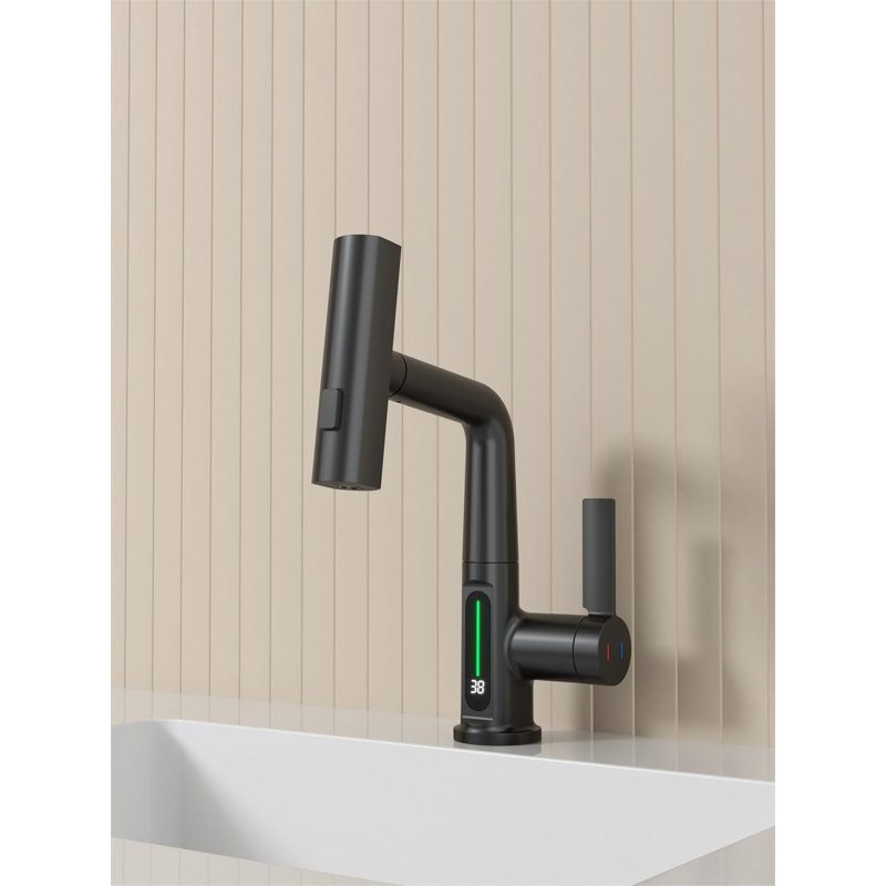 Single-Hole Single-handle Bathroom Faucet, Matte Black