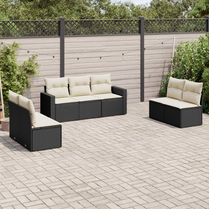 Vidaxl Garden Sofa Set Black