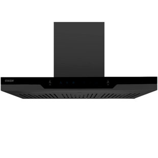 Hotte murale 30 pouces 700 CFM en noir avec insert en acier inoxydable