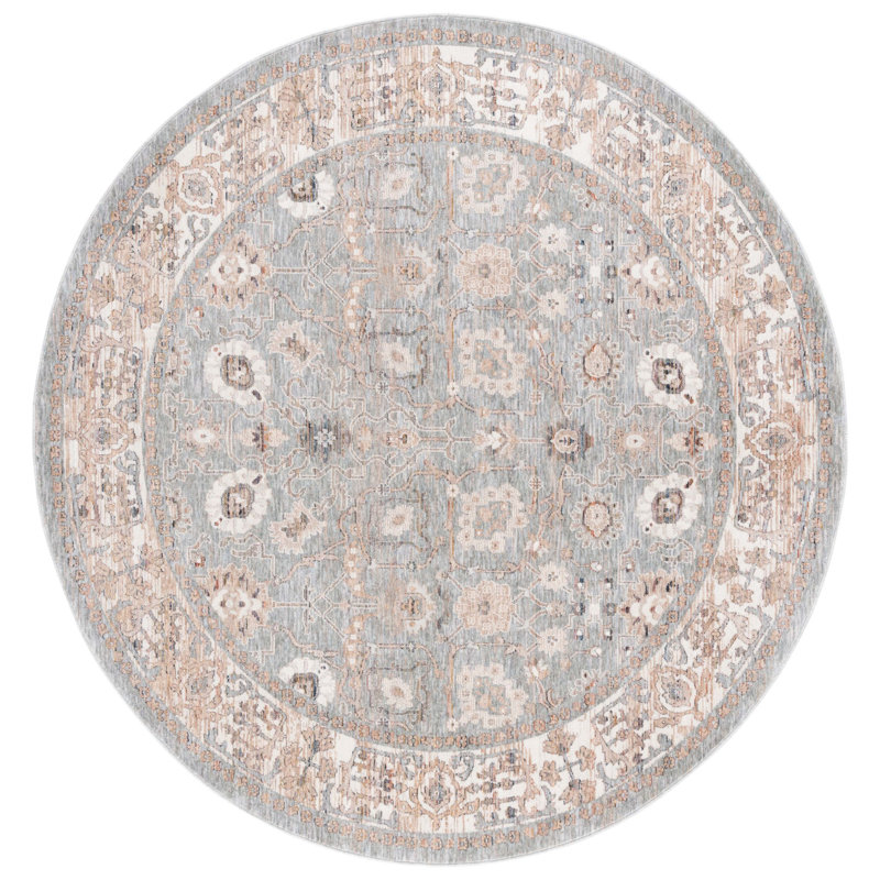 Maddage Performance Oriental Rug, Round 6'3"
