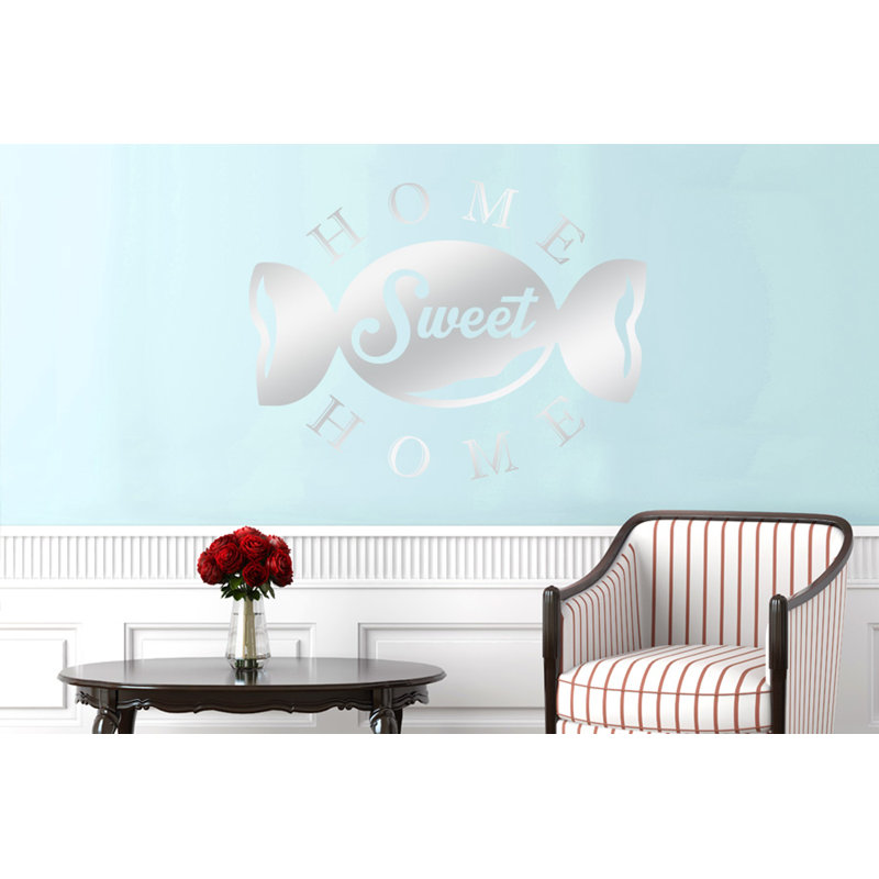 Non-Wall Damaging Wall Decal, Shiny Silver, Medium