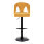 Tabouret de bar réglable en métal et tissu avec repose-pieds arrondi en T - ensemble de 2-125535839-125535841