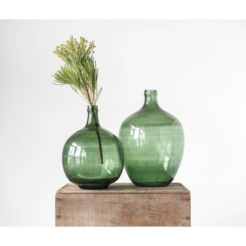 Glass Decorative Bottle, 40.64cm H x 27.94cm W x 27.94cm D