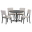 Ensemble de table de salle à manger 5 pièces avec pieds courbés et 4 chaises rembourrées pour la salle à manger-2004234019-2004234020