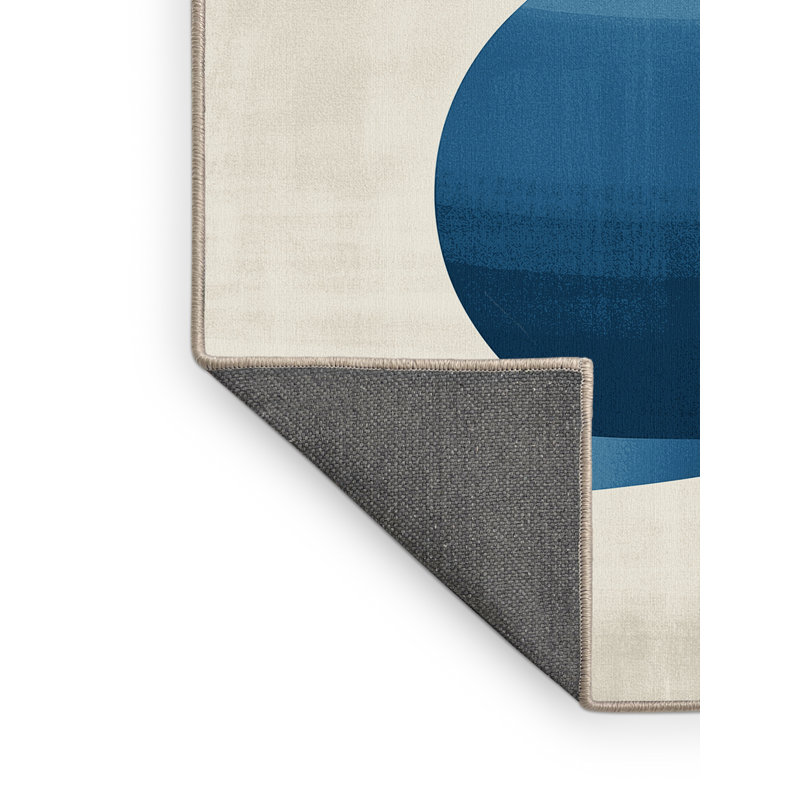 Soft Plush Nyack Lemonade Pitcher Minimalist Area Rug in Beige – Beige Binding, 5x7