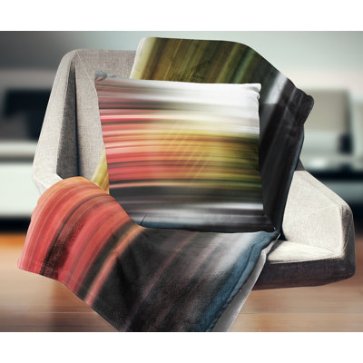 Coussin décoratif horizontal à imprimé abstrait
