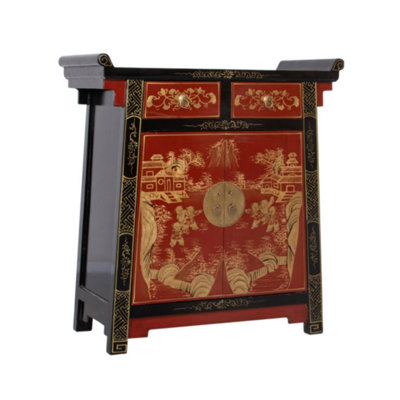 Nouvelle armoire de véranda rétro en bois massif de style chinois