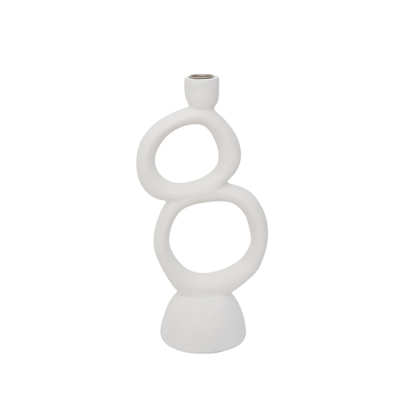 Bougeoir double blanc sophistiqué Ecomix