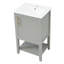 Meuble-lavabo de 20 po avec lavabo, armoire de salle de bain avec porte à fermeture douce, support de rangement et tablette ouverte-290605861