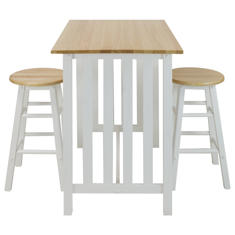 Sigrid 2 - Person Pine Solid Wood Solid Wood Top Four Leg Dining Set