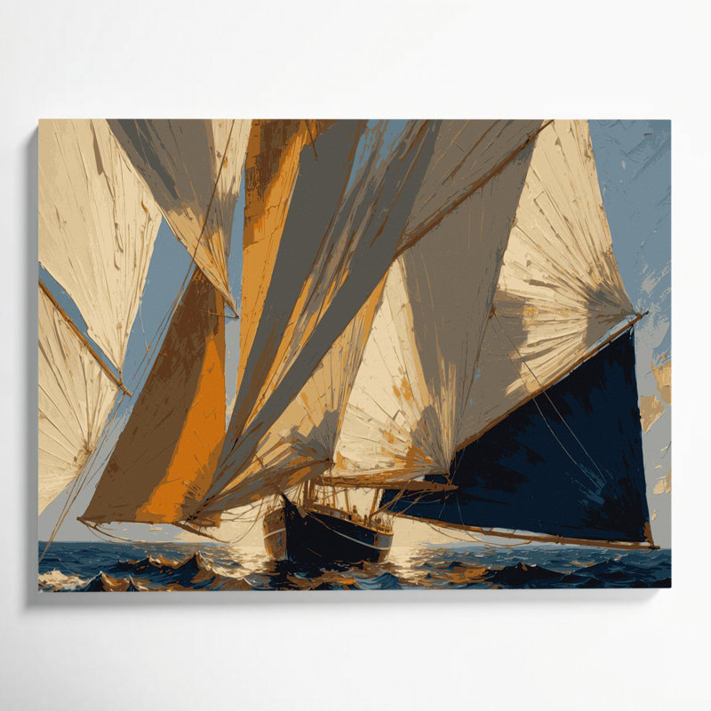 Art nautique sur toile, H 11 po x l 14 po