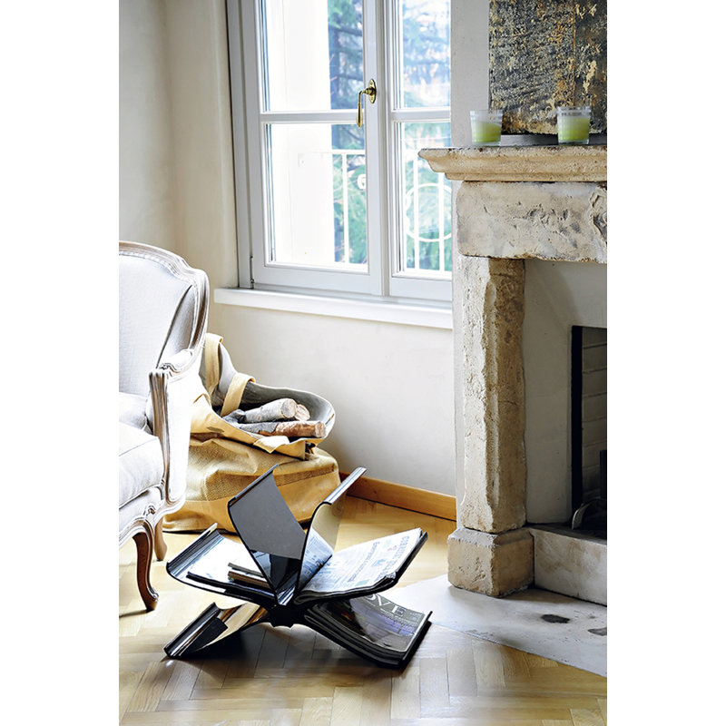 Front Page Magazine Rack, Matte Black