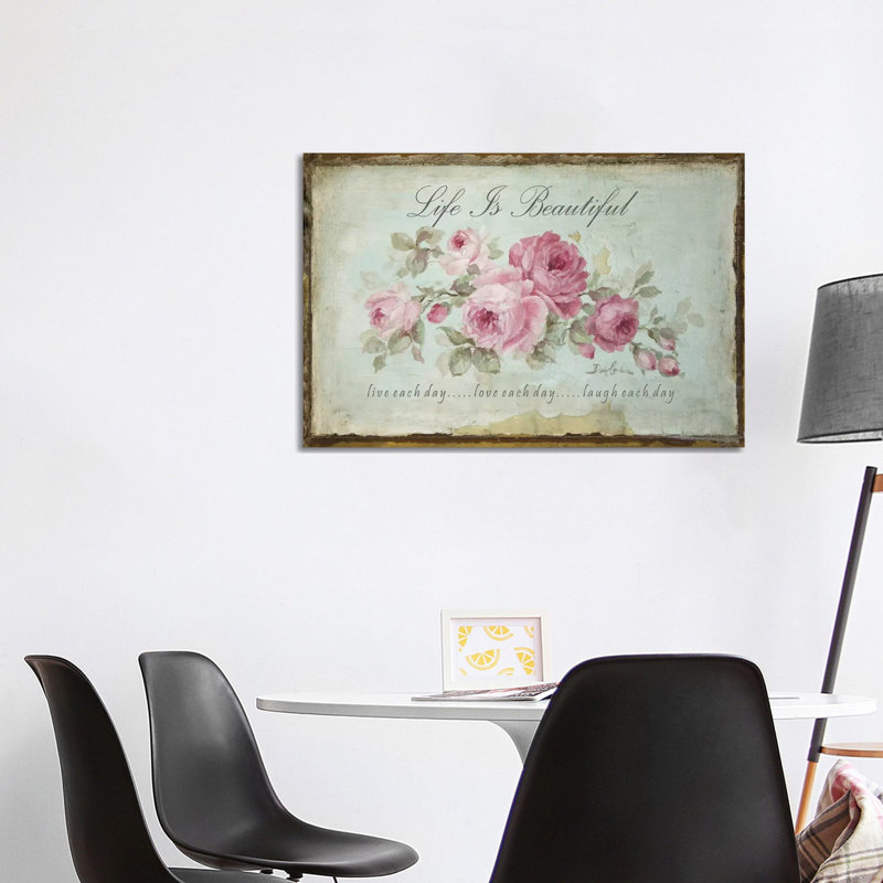 Life Is Beautiful; Live, Love, Laugh by Debi Coules - Painting on Canvas, No Frame, 101.6 cm H x 66.04 cm W x 3.175 cm D