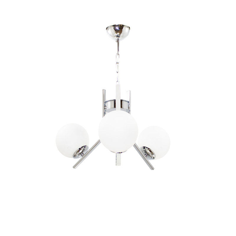 Aadhav 3 - Light Chandelier, White, Silver